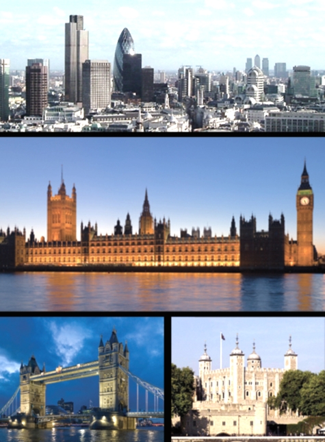 Varias vistas de la ciudad de Londres